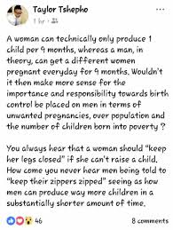 Maybe you would like to learn more about one of these? Men Should Keep Their Zippers Zipped More Than Women Should Keep Their Legs Closed Here Is Why Trollxchromosomes