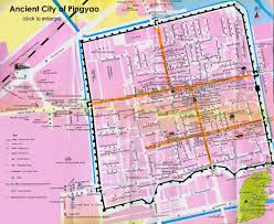 Pingyao Old City Map Ancient Cities City Layout Map
