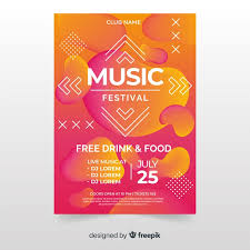 So before we get into the details of how to make a flyer in photoshop, let's go over a let's go through a brief overview of our design assets as well as what to expect as you make the first flyer a music festival inspired design. Free Vector Music Festival Poster Or Flyer Template On Abstract Modern Design