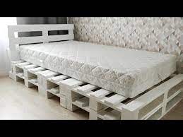 To make bed frame with pallets. Verry Simple Bed Frame From Pallets 7 Steps With Pictures Instructables