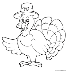 Pilgrim and turkey coloring page. Pilgrim Turkey Thanksgiving Coloring Pages Printable