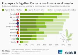 De aceptarse la legalización de la marihuana, méxico entraría a uno de los mercados en crecimiento más atractivos del mundo. Grafico Que Paises Estan Mas A Favor De La Legalizacion De La Marihuana Statista
