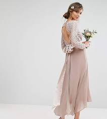 How about graphic previously mentioned? Tfnc Tall Wedding Lace Midi Dress With Bow Back Wedding Dresses Under 100 Popsugar Fashion Uk Photo 12