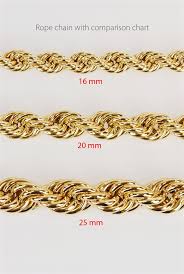 gold rope chain hollow chr h g