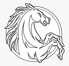 This horse is just rearing for fun …. Horse Head Coloring Page Head Up Rearing Horse Hd Png Download Kindpng