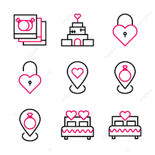 Simbol rumah pengantin dalam peta. Icon Rumah Pengantin
