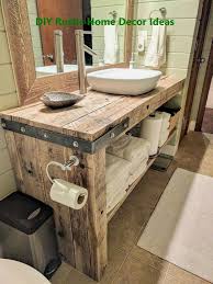 Honestly, i was nervous the bathroom vanity was going to clash with the faux brick wall we created. Bathroom Cheap Decor Gallery Guides Ideas Amazing Rustic Kitchen Island Diy Ideas Diy D In 2020 Cheap Bathroom Vanities Rustic Bathroom Designs Bathroom Vanity