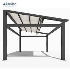Electric Gazebo Waterproof Awning Pergola With Louvered Roof Aluminum Gazebo Aluminum Pergola Modern Gazebo