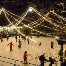 Butchart Gardens Christmas Lights Package Patinoire Fond Noir