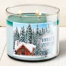 Vanilla Snowflake 3 Wick Candle Home Fragrance 1037181 Bath Body Works Candles Bath Body Works Candles Scented Candles