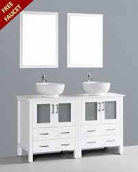 glossy white 60in double round vessel