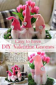 Easy To Love Diy Valentine Gnomes Nordic Valentine Gnomes Diy Valentine S Day Decorations Easy Valentine Crafts Diy Valentines Decorations