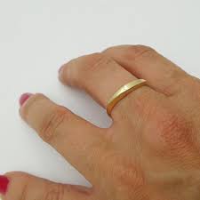 Brushed Gold Wedding Ring Delicate Simple Ring For Woman Minimalist Gold Ring Handmade Of 14k 18k Solid Gold Dainty Wedding Band Ring In 2020 Brushed Gold Wedding Ring Brushed Gold