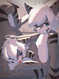 162635 - safe, artist:にこみ, tiger shark (changed), fictional species, fish,  goo creature, shark, tiger shark, anthro, changed (game), 2022, ambiguous  gender, blue eyes, blushing, duo, goo, hair, holding head, kemono, lying  down,