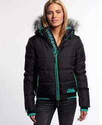 Womens - Polar Sports Puffer Jacket in Black | Superdry
