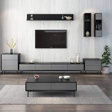 The coffee table is glass topped and has a beautiful panel running underneath, which i used as handy cushion storage! Modern Wooden Assembly Adjustable Stand Large Tv Stand Cabinet And Coffee Table Set Buy 78 Inches Tv Table Mount Stand Cheap Tv Stands For Sale Living Room Furniture Sets China Tv