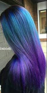 Purple Mixed With Blue And A Hint Of Green Hair Color Pastel Mermaid Hair Dyed Hair