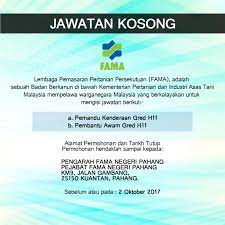 Sesuai dipapar menggunakan ie versi 7.0 dan ke atas dan mozilla firefox versi 2.0 dan ke atas dengan resolusi 1024 x 768.ibu pejabat mada, ampang jajar, 05990, alor setar, kedah darul aman tel : Jawatan Kosong Lembaga Pemasaran Fama Negeri Pahang Facebook