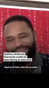 Anthony Anderson hilariously scolds his mom for folding laundry during an  interview. #anthonyanderson #interview #entertainment
