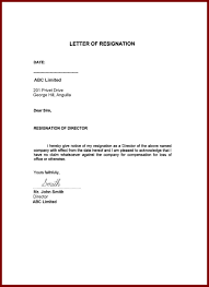 How to write a resignation letter with immediate effect. Draft Resignation Letter Of Director Simple Business Guru