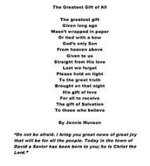The Greatest Gift A Christmas Poem Christmas Poems Greatful Poems