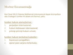Sumber Hukum Internasional Ppt Download