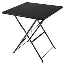 opklapbare tuintafel van zwart metaal 2 personen guinguette maisons du monde