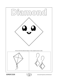 These alphabet coloring sheets will help little ones identify uppercase and lowercase versions of each letter. Shapes Coloring Book For Kids Diamond Shape Page 9 Forma Geometrica Geometrico Formas