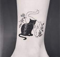 Black & white cat by emersson pabon. Cat Tattoo Cat Tattoo Designs Cat Tattoo Black Cat Tattoos