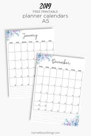 2019 Monthly Planner Calendar Free Printable Planner Insert Get Ready For 201 Planner Printables Free Planner Calendar Printables Monthly Planner Printable
