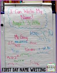 First Day Name Writing Kindergarten Smorgasboard Kindergarten Names Kindergarten First Day