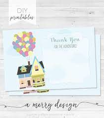 Send special thanks to family & friends with zazzle! Disney S Up Inspired Thank You Card Thank You For The 1st Boy Birthday Disney Up Invitation Printing