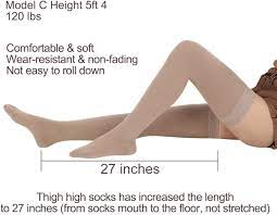EZFS PLUS Thigh High Socks for Women Extra Long and Thick Over the Knee  Cotton Boot Stockings Leg Warmer for Girls (Beige + Brown + Black 3 Pairs)  at Amazon Women's Clothing store