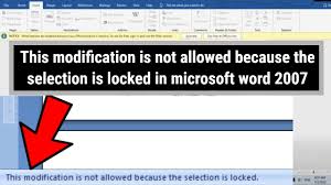 Our microsoft word review reveals how new features and enhanced cybersecurity protection keep the original word processing app looking great as it approaches 30. Solved How To Solve Selection Is Locked In Word 2007 Youtube