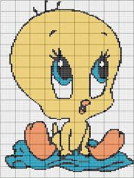 Tweety Bird Cross Stitch Pattern Tweety Bird X Stitch Point De Croix Dessin Facile Animaux Motif De Point De Croix