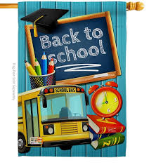 Check spelling or type a new query. Welcome Back To School Decorative House Flag More Garden Flags At Flagsforyou Com