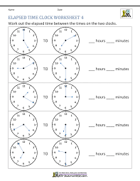 elapsed time worksheets