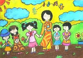 85 bức tranh vẽ cô giáo đẹp, ý nghĩa ...