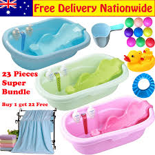 This stokke flexi bath bundle comes with a white bath tub with grey foldings and the newborn support, suitable from birth to 8 months. Extra Large Baby Infant Toddler Child Kids Bath Tub W Support Seat Thermometer Ebay