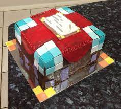 Pin Pa Minecraft Party And Enchantment Table Cake