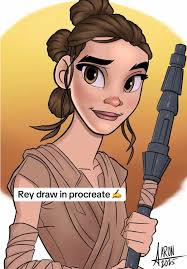 Rey Drawing Star Wars