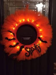 To add the tulle to the wreath, take one piece and gather it together. Glowing Halloween Tulle Wreath Crafty Morning