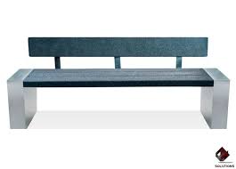 Banca Para Exterior Modelo Munich Con Respaldo Banca De Diseno Moderno Fabricada Asiento En Granito De Polimero Reforza Mobiliario Urbano Mobiliario Respaldos