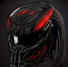 Predator Helmet Motorcycle Black Red Doft Color Dot Approved Tri Laser Predator Helmet Helmet Bike Helmet