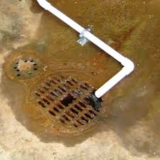 In may when i first turned on my ac i had wet spot on my basement floor that came through my carpet. Acidic Concentrate Directed Into A Basement Floor Drain Has Eaten Away The Drain S Brass Grille Under The F Floor Drain Basement Floor Drain Basement Flooring