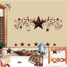 Primitive decor priced to move! Stars Berries Wall Decals Country Kitchen Stickers Rustic Folk Primitive Decor For Sale Online