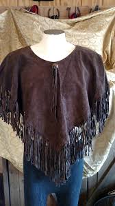 Your Place To Buy And Sell All Things Handmade Brown Suede Poncho Cape Women