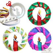 Tissue And Paper Plate Christmas Candles Christmas Crafts For Kids Christmas Crafts Holiday Crafts