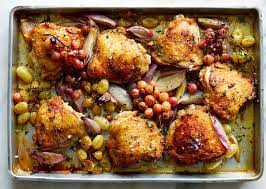 Sheet Pan Chicken With Shallots And Grapes Recipe Nyt Cooking
