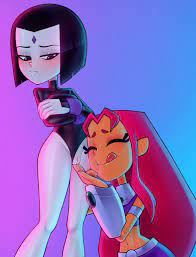 2girls :q ^ ^ alien alien girl bare shoulders big thighs bisexual  lighting black hair black leotard blushing cartoon network cleft of venus  crop top dc dc comics fingering